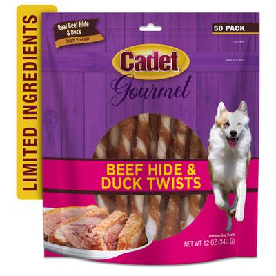 Show full view: Cadet Gourmet Beef Hide & Duck Dog Twist Sticks Duck Flavor Dog Chews, 5-in, 50 count slide 10 of 12