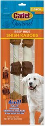 Cadet Gourmet Beef Hide Shish Kabobs Chicken & Sweet Potato Flavor Dog Chews, X-Large, 2 count