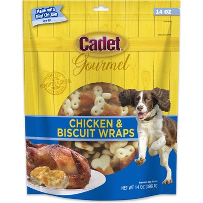 Cadet Cadet Gourmet Chicken Wrapped Biscuits Chicken Flavor Dog Treats, 14-oz