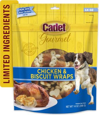 Show full view: Cadet Gourmet Chicken Wrapped Biscuits Chicken Flavor Dog Treats, 14-oz slide 9 of 12