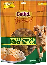 Cadet Gourmet Wrapped Treats Chicken & Sweet Potato Flavor Dog Treats, 14-oz