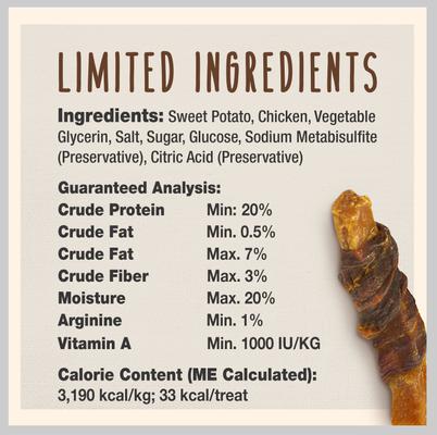 Show full view: Cadet Gourmet Wrapped Treats Chicken & Sweet Potato Flavor Dog Treats, 14-oz slide 4 of 12