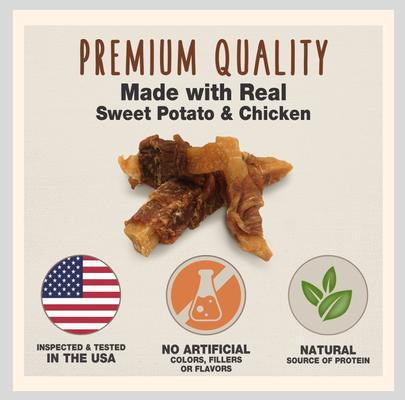 Show full view: Cadet Gourmet Wrapped Treats Chicken & Sweet Potato Flavor Dog Treats, 28-oz slide 3 of 12