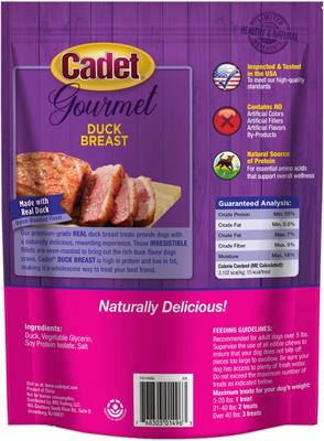 Show full view: Cadet Gourmet Duck Breast Jerky Treats Duck Flavor Dog Treats, 40-oz pouch slide 10 of 13