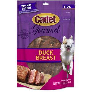 Cadet Gourmet Duck Breast Jerky Treats Duck Flavor Dog Treats, 3-oz pouch