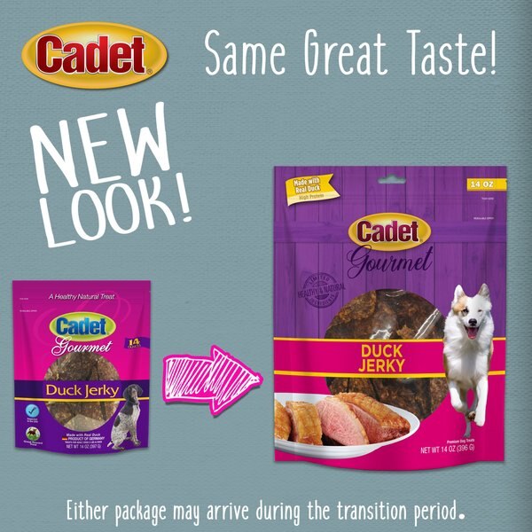 Cadet Gourmet Duck Jerky Dog Treats, 14-oz