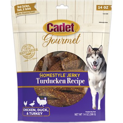 Cadet Cadet Gourmet Jerky Treats Turducken Flavor Dog Treats, 14-oz bag