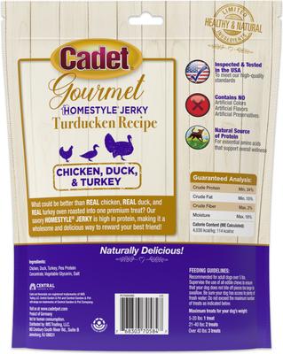 Show full view: Cadet Gourmet Jerky Treats Turducken Flavor Dog Treats, 14-oz bag slide 3 of 3