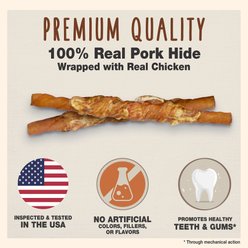 Cadet Gourmet Pork Hide & Chicken Twist Sticks Dog Treats, 5-in, 22 count slide 2 of 8