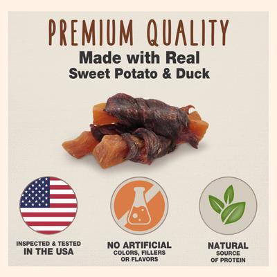 Show full view: Cadet Gourmet Wrapped Treats Duck & Sweet Potato Flavor Dog Treats, 14-oz slide 3 of 12