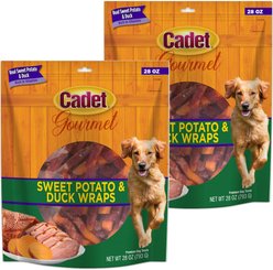 Cadet Gourmet Wrapped Treats Duck & Sweet Potato Flavor Dog Treats, 56-oz bundle