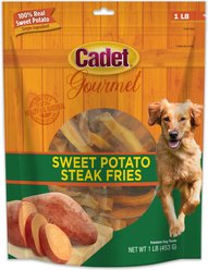 Cadet Gourmet Sweet Potato Fries Sweet Potato Flavor Dog Treats, 1-lb