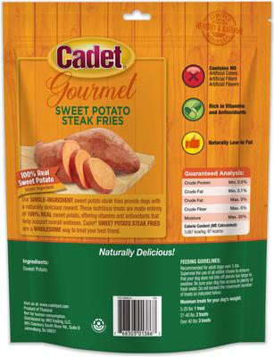 Show full view: Cadet Gourmet Sweet Potato Fries Sweet Potato Flavor Dog Treats, 1-lb slide 10 of 12