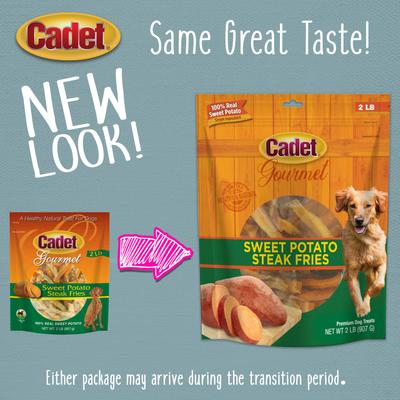 Show full view: Cadet Gourmet Sweet Potato Fries Sweet Potato Flavor Dog Treats, 2-lb slide 6 of 12