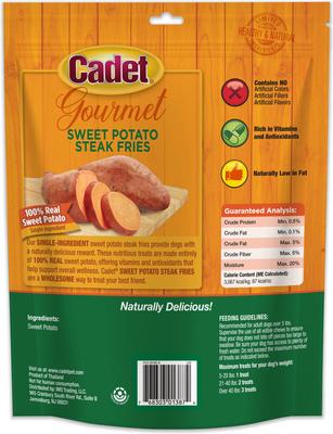 Show full view: Cadet Gourmet Sweet Potato Fries Sweet Potato Flavor Dog Treats, 2-lb slide 9 of 12
