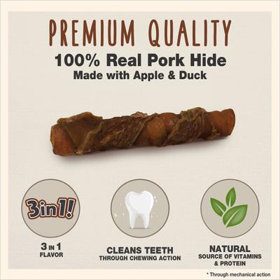 Show full view: Cadet Gourmet Triple Chew Twists Apple & Duck Flavor Dog Chews, 6 count slide 5 of 12