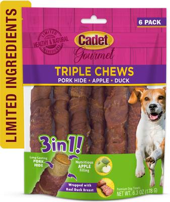 Show full view: Cadet Gourmet Triple Chew Twists Apple & Duck Flavor Dog Chews, 6 count slide 10 of 12