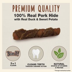 Cadet Gourmet Triple Chew Twists Duck & Sweet Potato Flavor Dog Chews, 6 count slide 2 of 8