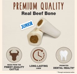 Cadet Junior Stuffed Shin Bones Peanut Butter Flavor Dog Bones, Mini, 2 count slide 2 of 7