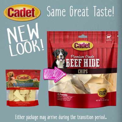 Show full view: Cadet Premium Beef Hide Chips Beef Flavor Dog Chews, 2-lb bag slide 6 of 10