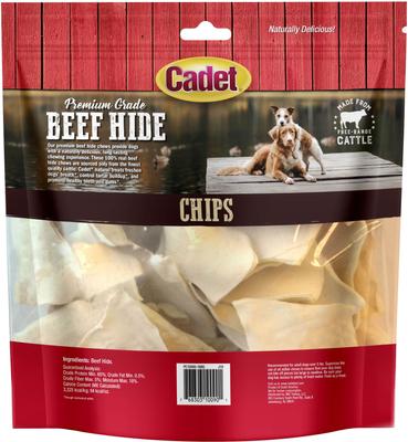 Show full view: Cadet Premium Beef Hide Chips Beef Flavor Dog Chews, 2-lb bag slide 9 of 10