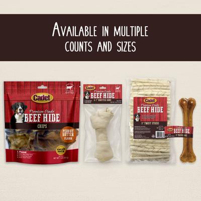 Show full view: Cadet Premium Beef Hide Curls Peanut Butter Flavor Dog Chews, 1-lb slide 8 of 10