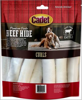 Show full view: Cadet Premium Beef Hide Curls Beef Flavor Dog Chews, 2-lb slide 3 of 7
