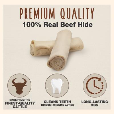 Show full view: Cadet Premium Beef Hide Curls Beef Flavor Dog Chews, 5-lb bag slide 4 of 10