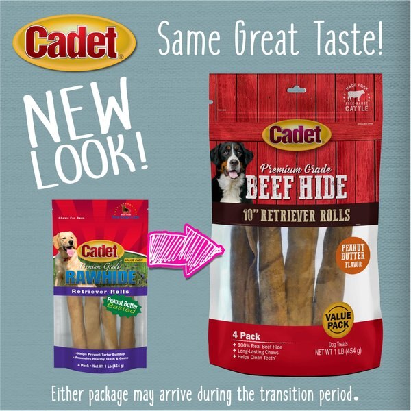 Cadet Premium Retriever Rolls Beef Flavor Dog Chews
