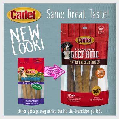 Show full view: Cadet Premium Retriever Rolls Peanut Butter Flavor Dog Chew, 4 count slide 7 of 11