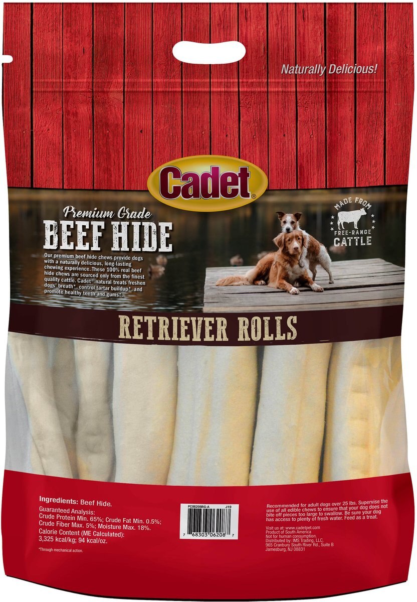 U.S. Hide Rawhide Retriever Rolls Dog Treats