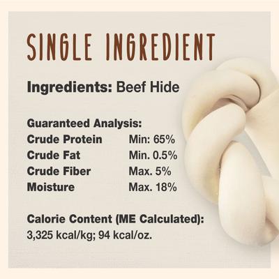 Show full view: Cadet Premium Braided Beef Hide Donut Beef Flavor Dog Chews, 5-in slide 4 of 10