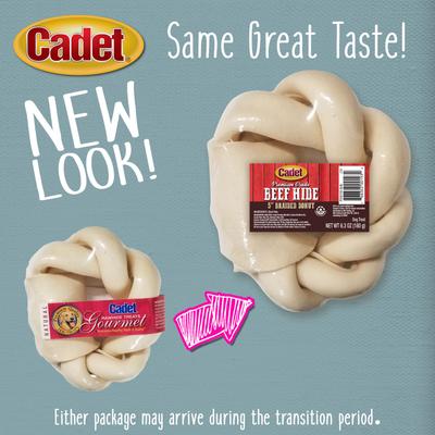 Show full view: Cadet Premium Braided Beef Hide Donut Beef Flavor Dog Chews, 5-in slide 6 of 10