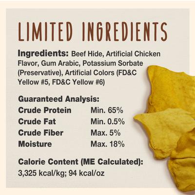 Show full view: Cadet Premium Beef Hide Chips Chicken Flavor Dog Chews, 1-lb bag slide 4 of 9