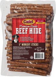 Cadet Premium Beef Hide Chicken Flavor Munchy Stix Dog Chews, 100 count