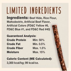 Cadet Premium Beef Hide Chicken Flavor Munchy Stix Dog Chews, 100 count slide 2 of 7