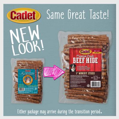 Show full view: Cadet Premium Beef Hide Chicken Flavor Munchy Stix Dog Chews, 100 count slide 6 of 10