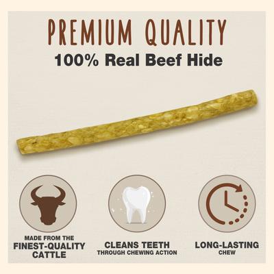 Show full view: Cadet Premium Beef Hide 5-inch Chicken Flavor Munchy Stix Dog Chews, 100 count slide 4 of 10