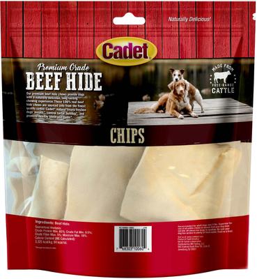 Show full view: Cadet Premium Beef Hide Chips Natural Flavor Dog Chews, 1-lb bag slide 3 of 9