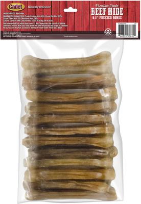 Show full view: Cadet Premium Pressed Beef Hide Beef Flavor Dog Bone, 6.5-in, 12 count slide 9 of 11