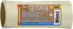 Cadet Stuffed Shin Bone Dog Treat, Peanut Butter, 5-in, bundle of 2