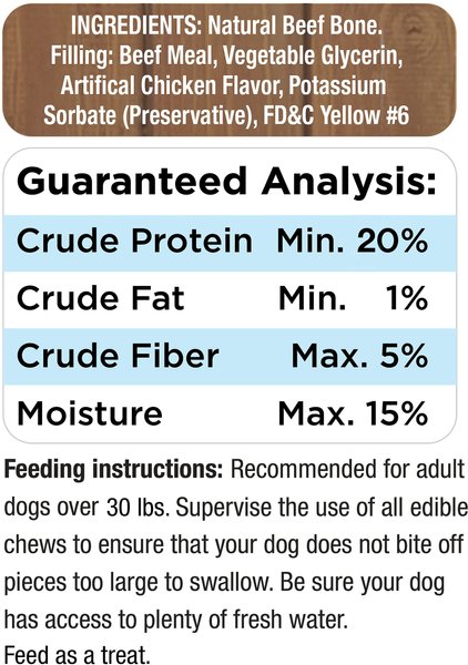 Show full view: Cadet Stuffed Shin Bones Dog Chew, Chicken slide 9 of 11