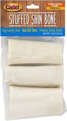 Cadet Stuffed Shin Bones Dog Chew, Small, 3 count