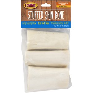 Cadet Stuffed Shin Bones Dog Chew, Small, 3 count