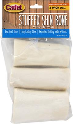 Show full view: Cadet Stuffed Shin Bones Peanut Butter Flavor Dog Bones, Small, 3 count slide 10 of 12