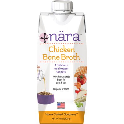 Cafe Nara Cafe Nara Chicken Broth Grain-Free Dog & Cat Wet Food Topper, 1.1-lb bottle