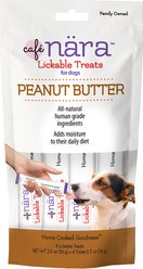 Cafe Nara Peanut Butter Flavored Lickable Dog Treats, 2-oz bag, 4 count