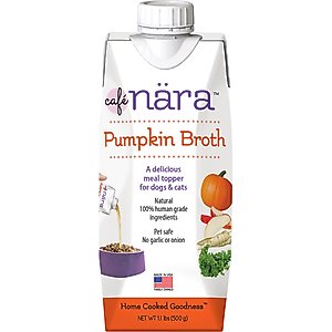 Cafe Nara Pumpkin Broth Grain-Free Dog & Cat Wet Food Topper, 1.1-lb bottle