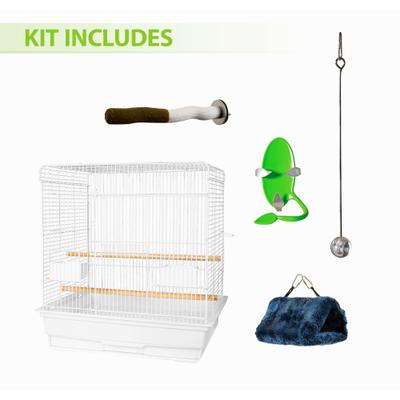 Show full view: Caitec 2418S Starter Kit Bird Cage, White slide 3 of 5