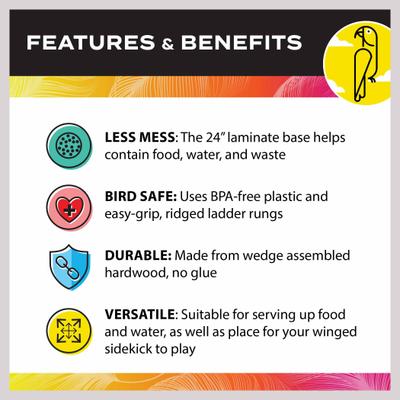 Show full view: Caitec Playland with Cups Bird Perch, 24-in slide 6 of 8